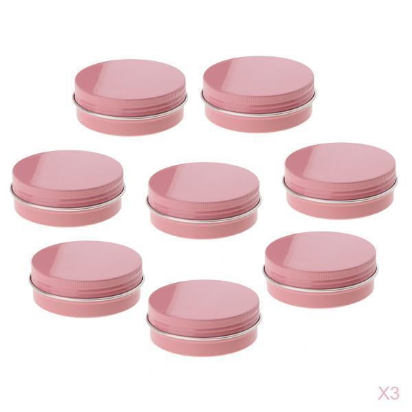24 de aluminio, de muestra , contenedor de bálsamo labial vacío , tapa forma forma tapón de rosca, 2 onzas para Gloria Pote cosmético de aluminio