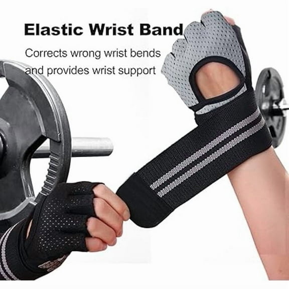 Wrist Wrap Support, Full Palm Protection, Breathable Men Women Full Palm Weight Lifting Gloves