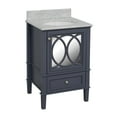 thumbnail image 4 of KBC Olivia 24" Solid Wood Bathroom Vanity w/ Carrara Stone in Marine Gray, 4 of 7