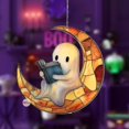 thumbnail image 2 of Ghost Decor Stained Acrylic Window Hanging 7.9 Inch Spooky Halloween Decor Stained Acrylic Suncatcher for Home Bathroom Window Indoor Outdoor Halloween Decoration 1 Pack, 2 of 5