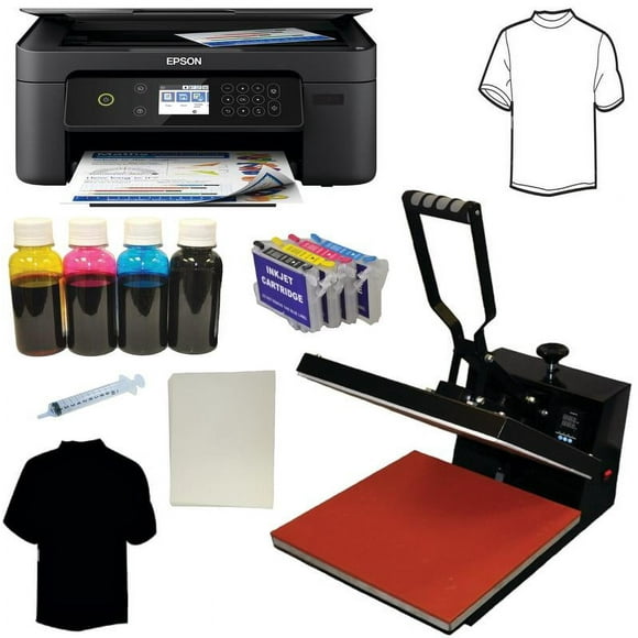 Heat Transfer Press 15X15" Dye Sublimation Ink Wireless Printer Startup Kit