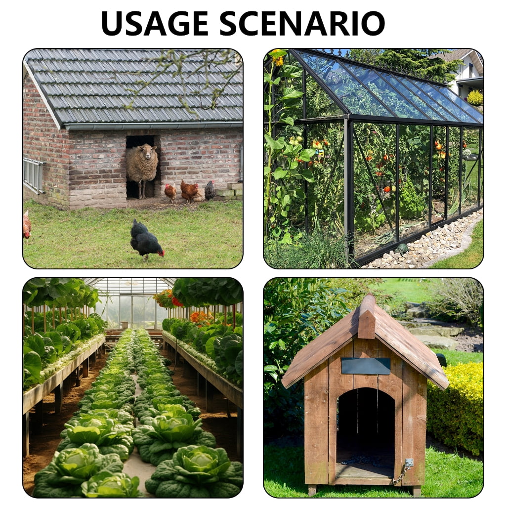 WINDLAND Greenhouse Air Circulation Solar Fan Set 15W 12V Monocrystalline Silicon Panel