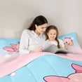 thumbnail image 4 of Erosebridal Cartoon Cute Axolotl 7-Piece Bedding Comforter Set,Kawaii Stars Print King Bedding Sets For Teens,Reversible, 4 of 7