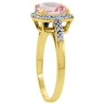 thumbnail image 3 of 14K Yellow Gold Natural Morganite Ring Cushion-cut 8x8mm Diamond Accent, size 8, 3 of 3