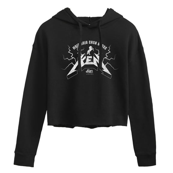 Barbie The Movie - Country Metal Ken  - Juniors Cropped Pullover Hoodie