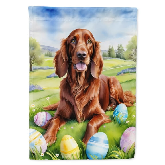 Irish Setter Easter Egg Hunt House Flag 28 in x 40 in