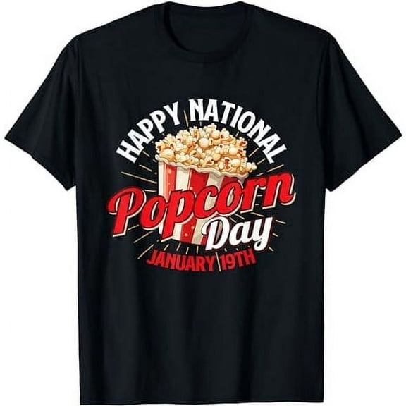 Happy National Popcorn Day - Popcorn Lover Caramel Corn T-Shirt