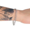 thumbnail image 2 of Nuragold 10k White Gold 4mm Rope Chain Diamond Cut Bracelet (7"-9") Italian Jewelry for Men & Women, 2 of 11
