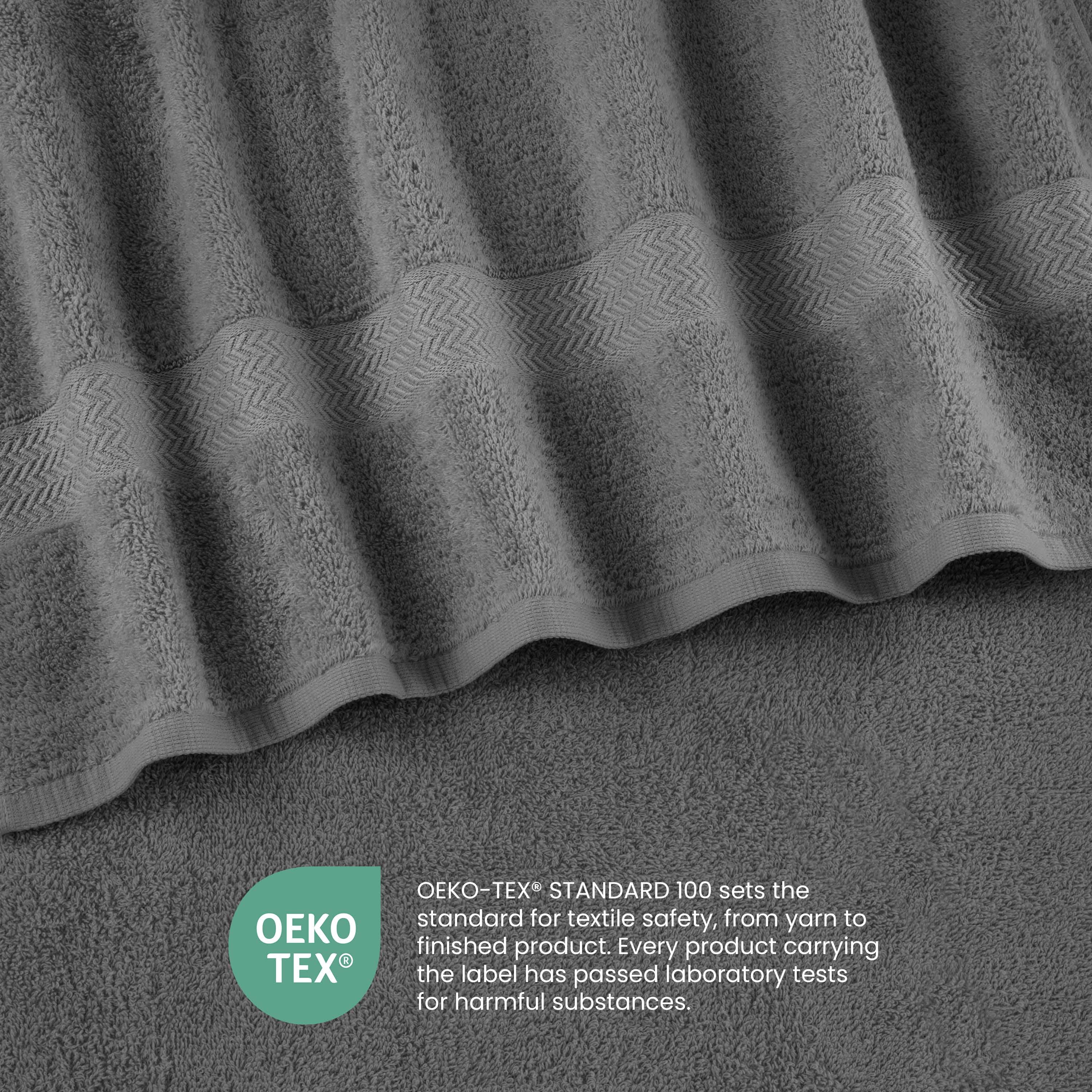 Martex 6-Piece 100% Ringspun Cotton Towel Set, Quick Dry Soft & Absorbent, Dark Grey
