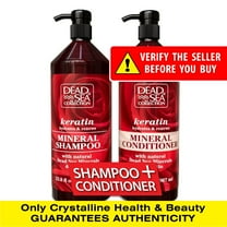 Dead Sea Collection Shampoo & Conditioner Set with Keratin, Pack of 2, 33.8 & 30.6 oz