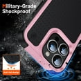 thumbnail image 6 of for iPhone 14 Pro Back Case, Luxury Hybrid TPU + PC Shockproof Protective Slim Fit Lightweight Durable Anti-falling Thin Phone Case Cover for iPhone 14 Pro, Pink, 6 of 8