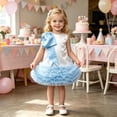 thumbnail image 2 of MEZZALL Toddler Girls Sleeveless Bowknot Dress Dance Party Ruffles Dresses Clothes Breathable Sundress, 2 of 5