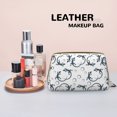 thumbnail image 4 of Dreamy Cute Lizard Gecko Makeup Bag, Large Capacity Travel Cosmetic Bag for Women Girls- Travel Toiletry Bag Leather Portable Waterproof Makeup Case Organizer with Handle, 4 of 4