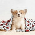 thumbnail image 4 of Yiaed Red Ladybugs On Black Dotted Print Dog Blankets-Cat Blanket Washable for Couch Protection,Puppy Blanket, Soft Plush Reversible Throw Furniture Protector-Medium, 4 of 8