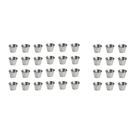 

36 Pcs Stainless Steel Condiment Sauce Cups Commercial Grade Dipping Sauce Cups 12 Pcs A & 24 Pcs B