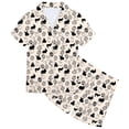 thumbnail image 3 of MIASHUI Ensemble de Pyjama de Pâques 2 Pcs Garçon Fille Haut à Manches Courtes et Pantalon Tenue de Nuit, Beige, 4-5 Ans, 3 of 5