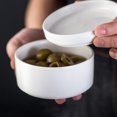 thumbnail image 3 of 1 Pc Ceramic Steaming Bowl Practical Seasoning Bowl Sealed Can with Lid (White), 3 of 9