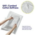 thumbnail image 2 of 8pc 100% Combed Cotton Towel Set (2 Bath, 2 Hand, 4 Wash) - White, 2 of 6