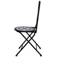 thumbnail image 5 of vidaXL 3 Piece Mosaic Bistro Set Ceramic Tile Black and White, 5 of 5