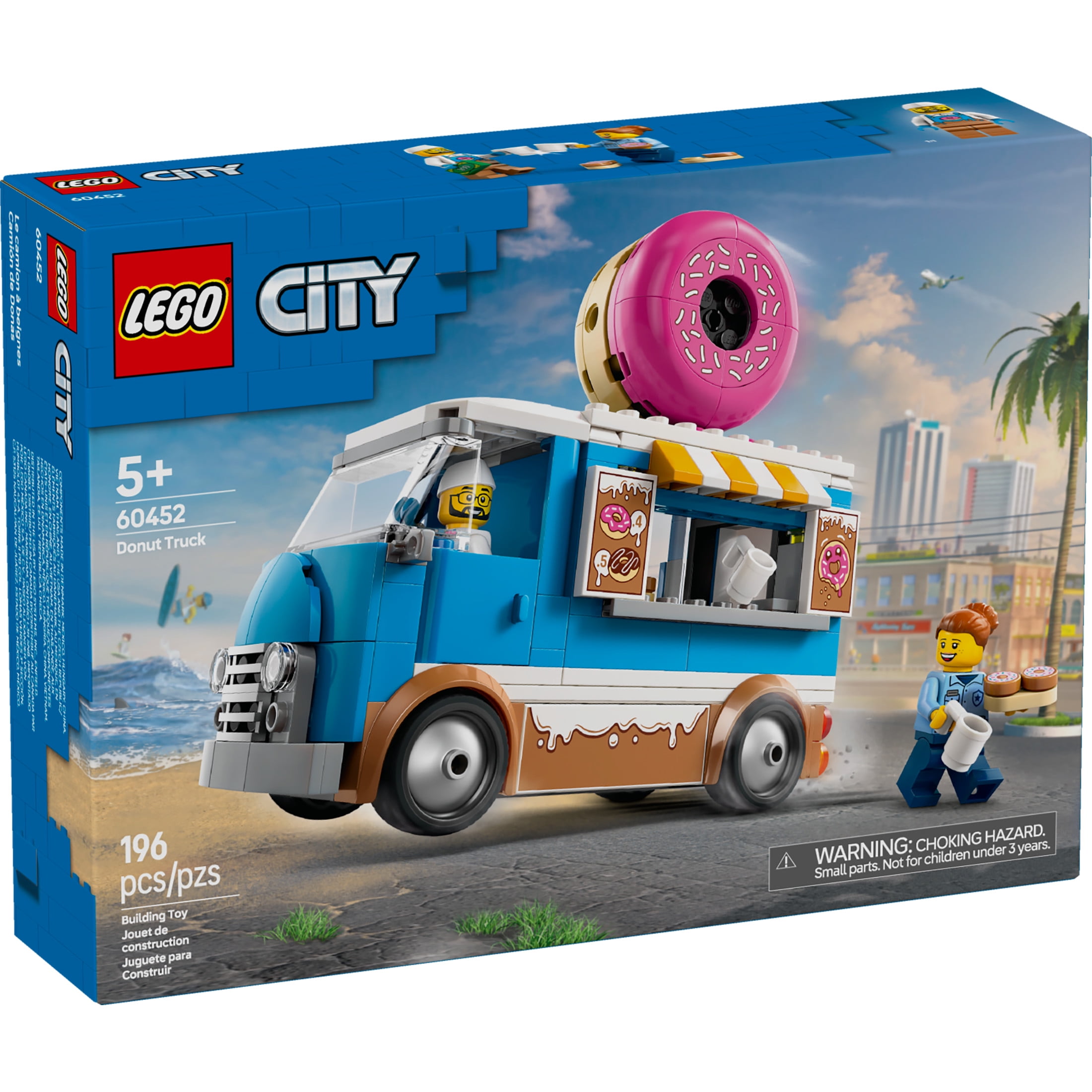 LEGO City Donut Truck Toy  Building Toy for Kids, Boys & Girls, Ages 5+  Mobile Donut Stand With 2 M(图3)