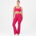 thumbnail image 3 of YITTY Active UltraLuxe Kick Flare High Waist Legging, Athleisure, 4-Way-Stretch, Raspberry Pink, Size XS-4X, 3 of 5