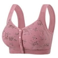 thumbnail image 6 of Paiwinds Women's Front Closure Bra - Wirefree Floral Print Comfort Bra with Wide Straps, Plus Size Everyday Underwear, 6 of 8