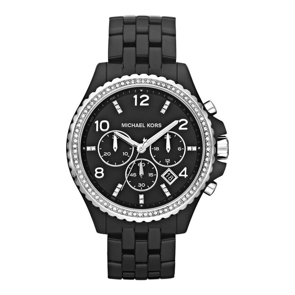 Michael Kors Women's Quartz Chronograph Crystal White Ceramic