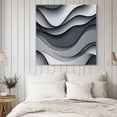 thumbnail image 2 of Wall Art Prints, Black Gray Ombre Framed Canvas Prints for Bedroom Living Room Bathroom Office, Modern Abstract Moire Art Geometric Gallery Wrap Wall Art Poster for Gifts Home Decor 24"x24", 2 of 9