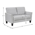 thumbnail image 6 of Lexicon Aliana Textured Love Seat in Gray, 6 of 10