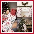 thumbnail image 7 of Wukai Gnome With Love Letter Print Christmas Stockings 18" Christmas Stocking Snowman Burlap Plaid Xmas Stocking Holiday Christmas Decoration Gifts for Family Kids, 7 of 7