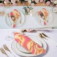 thumbnail image 2 of Pink Orange Cloth Napkins, Art Abstract Modern Geometric Washable and Reusable Dinner Napkins Set of 8, Table Napkin for Kitchen Party Birthday Wedding Hotel Housewarming 20"x20", 2 of 8