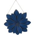 thumbnail image 1 of Decoración de pared de metal, decoración de pared de metal, flores, esculturas colgantes florales de múltiples capas, arte azul oscuro) (1 unidad), 1 of 5
