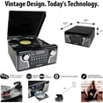 thumbnail image 3 of Tocadiscos Retro Bluetooth Victrola Haley Rojo con Centro Multimedia y Altavoces Integrados, 3 of 5