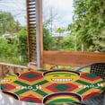 thumbnail image 2 of Ambesonne Emoji Fitted Round Tablecloth, Funny Rasta Faces Pattern, 56"- 60" Diameter, Mustard Fern Green, 2 of 5