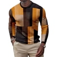 thumbnail image 1 of MAWCLOS Hommes de Mode Géométriques Imprimés Tops Travail Col Rond T-Shirts Style L 4XL, 1 of 2