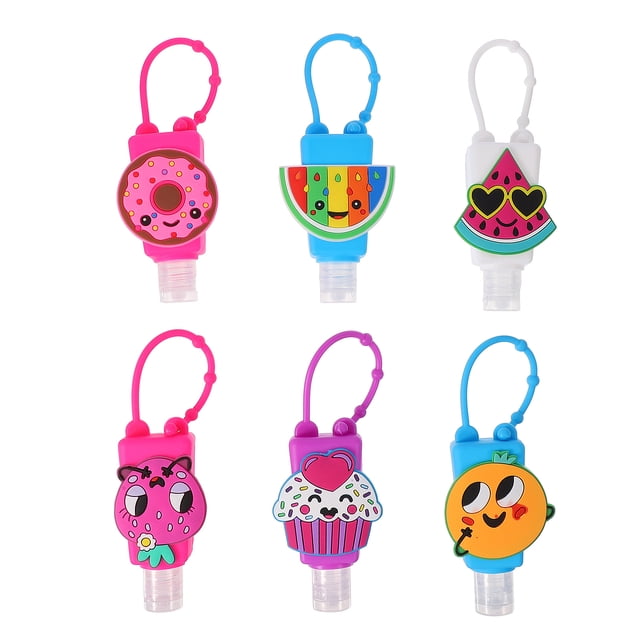 Dispensador de líquido portátil de 6 piezas, botellas de viaje vacías para niños, contenedor de desinfectante de manos