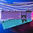 thumbnail image 2 of HUGFEGWE Keyboard,Mechanical Keyboard 104Pcs Universal Backlight PBT Keycaps Rechargeable Backlit Gaming Keyboard Mini Mechanical Feel Anti-ghosting Keyboard for PC Computer Pink CA919-141126, 2 of 7