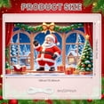 thumbnail image 2 of Red & Gold Christmas Banner Santa Claus Design Xmas Backdrop Snowy Scene Gift Boxes Festive Background for Christmas Party Home Decoration Holiday Gathering, 2 of 9