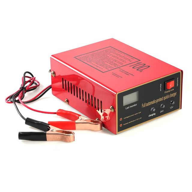 Sidaley 12/24V 200W Modos duales de Baterías Pantalla digital Dispositivo de carga con ventilador de refrigeración Protección contra Accesorios para motos 220 V EU-Stecker Sidaley VI015589-02B