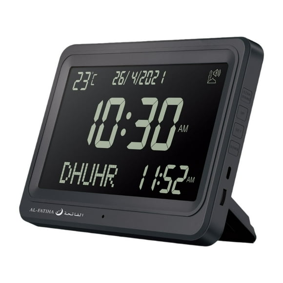 Reloj despertador islámico Macarena Azan digital Pantalla negra