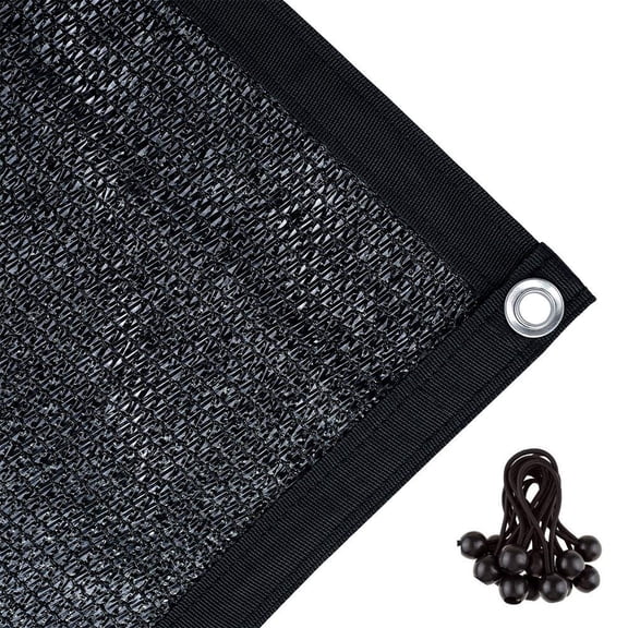 Agfabric 70% Sunblock Shade Cloth with Grommets for Garden Patio 12’ X 20’, Black