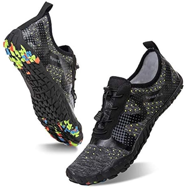 HAYANWater Shoes for Men Barefoot Quick-Dry Aqua Sock Outdoor Athletic Sport Shoes for Kayaking, Boating, Hiking, Surfing, Walking