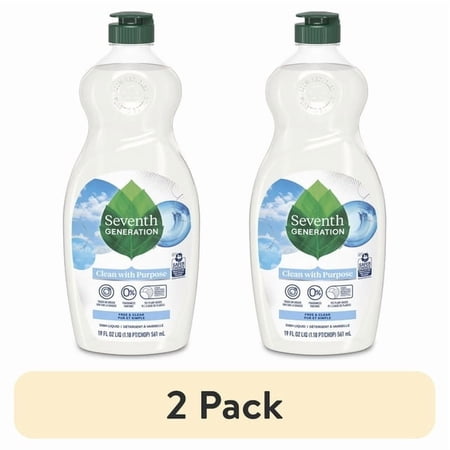 Seventh Generation Free & Clear Dish Soap, 2 Pack, 19 oz