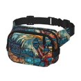 thumbnail image 2 of Bingfone Sac Banane en Verre Teinté Aigle USA pour Femmes Sac de Taille à la Mode avec Sangle Réglable Imperméable Partout Sac Bandoulière pour Entraînement Course Voyage, 2 of 9