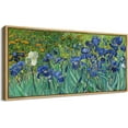 thumbnail image 3 of IDEA4WALL Extra Large Framed Canvas Print Wall Art Vincent Van Gogh's Irises Artwork Nature Wilderness Antique Retro Fine Art Decorative Relax/Calm for Home Decoration - 60"x30", 3 of 5