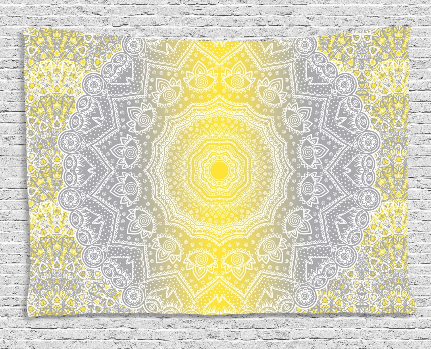 Mandala Tapestry Ombre Pattern Print Wall Hanging Decor