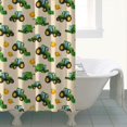 thumbnail image 4 of Cartoon Tractors Pumpkins Beige Pattern Shower Curtain 72"x84" ,Bathroom Decorative Shower Curtains Set with 12 Hooks,Modern Waterproof Washable Shower Curtain, 4 of 6