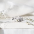 thumbnail image 4 of Rosec Jewels Certified Moissanite Engagement Wedding Ring Set for Women (D-VS1 Grade) - 2 Carat Moissanite Ring with Side Stones, 10K White Gold, US 12.00, 4 of 8