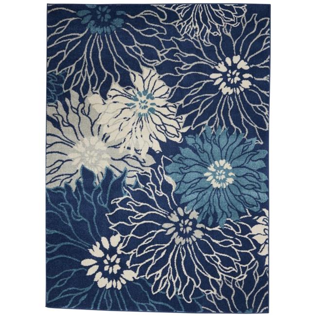 5 x 7 ft. Navy & Ivory Floral Area Rug