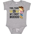 thumbnail image 3 of Inktastic Yes, This is My First Rodeo- Cowgirl in Hat and Boots Girls Baby Bodysuit, 3 of 5